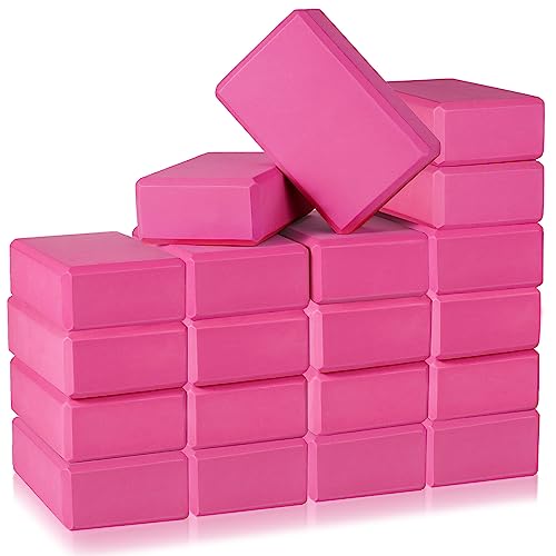 Blocs de yoga rose rouge en mousse EVA haute densité x20