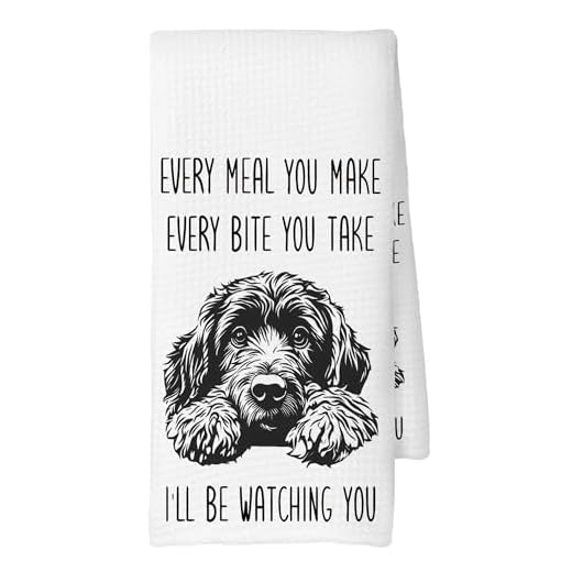 CUANFDDSF Portuguese Water Kitchen Towels, Dog Gifts for Women, Portuguese Water Gifts, Dog Grandma Gift Tea Towels Kitchen Hand Towels 16x24 Inch for Bathroom Decor