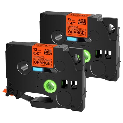 2PK 5PK TZ-B31ubNIuIWxe[v6mm 9mm 12mm 18mm 24mmTZE-B31 TZE-C3v^[e[vƌ݊(Fluo Black on Orange)