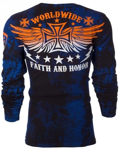 Archaic by Affliction Men's Thermal Shirt Black Tide3