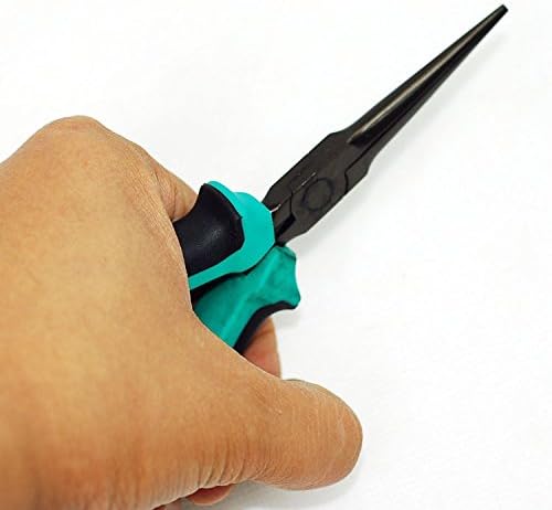 ProsKit PM-746 Needle Nose Pliers held in hand, showing the side profile and tapered jaws.