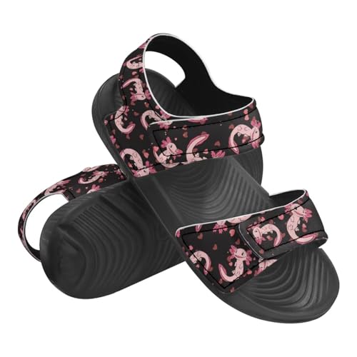 Girls Axolotl Sandals Summer Sport Athletic Sandals Leather Beach Water Shoes for Toddler/Little Kid/Big Kid2