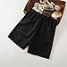 Toddler Belted Twill Chino Shorts Girls Pull-On Twill School Uniform for Kids Bermuda Shorts Dress (Black, 5-6 Years)