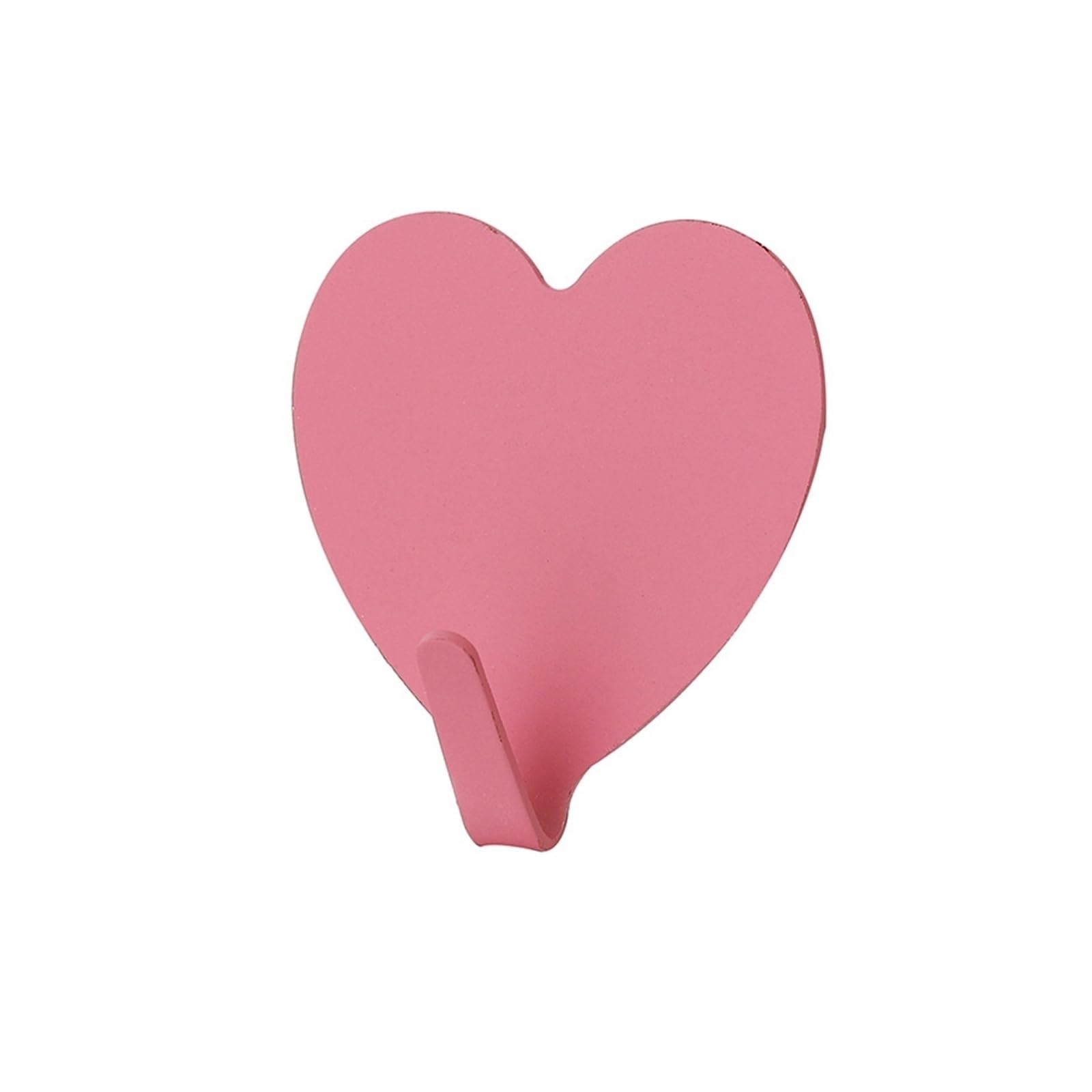 HRXEXSBAM 2/4PCS Heart Shape Stainless Steel Self Adhesive Hooks, Decorative Key Hanger for Kids Room Home Decor(Pink Hooks,4pcs)