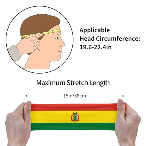 Image of Cute Flag Headbands Women Men Flag Sweatband Sports Headband for Running, Cycling, Yoga Gym, Working Out