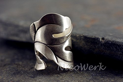 NicoWerk PREMIUM damesring van 925 sterling zilver - brede ring in vintage stijl - damesring - Ontworpen in Duitsland - Keltisch design ring verstelbaar - geschenkverpakking - 190, 925 sterling zilver, zonder steen - Image 4