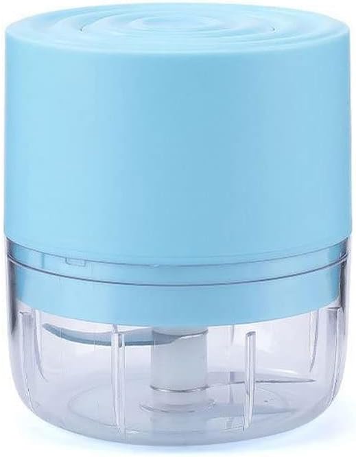 Mini Electric Garlic Meat Grinder Crusher Charging Seasoning Masher Food Spice Chopper Kitchen Tools(Blue,100ML)