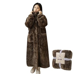 [BestOnePlus] 着る毛布 着るブランケット フード付き 男女兼用 カシミヤ風合い 暖かい ふわふわ 吸湿発熱 防寒 保温 静電気防止 リブ袖 柔らかい ボタン付き ポケット付き 丸洗い メンズ レディース