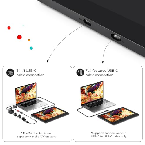 Image of XPPen Artist Pro 14 (Gen 2) 14 Inch Drawing Display, Full-Laminated Screen, X3 Pro Stylus, 16384 Pressure Levels, Includes Bluetooth Express Key Remote, Supports Mac /Windows /Linux /Android - Black