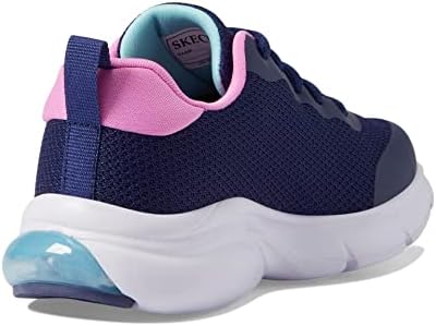 Skechers Kids Girls Skech-Air Airmatic-Sleek Lo Sneaker, Navy/Periwinkle, 12.5 Little Kid | Image 4