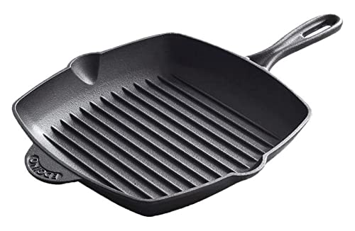 Poêle de grill en fonte carrée pour vos brunchs et grillades