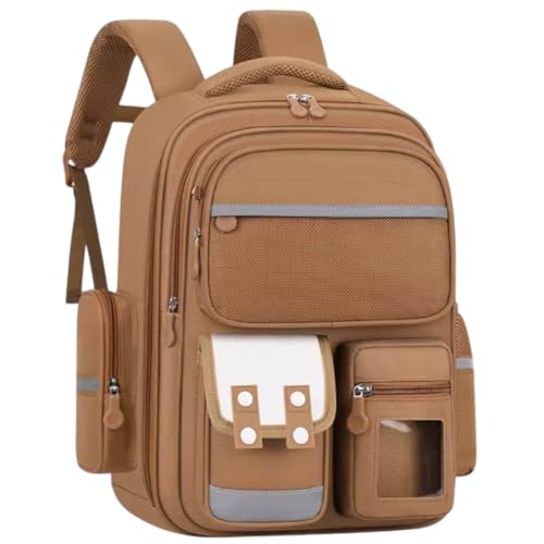 Mochila Infantil menino e menina, escolar com grande capaciade, super reforçada e ortopédica(Marrom)