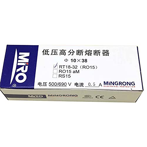 Fusible 10x38 RT18-32 RO15 gG 500V avec haut pouvoir de coupure 50kA contre les surcharges