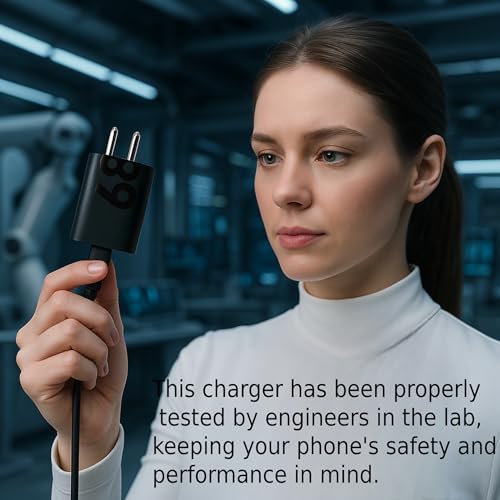 Image of Original 68W Turbo Power USB C Charger Compatible with Motorola Edge 60 Pro /Fusion /Edge 50 Fusion, Edge 50 Ultra /50 Pro /Razr 50 Ultra /Moto G84 /G45 /G54 /E40 /G35, 68 w Turbopower Fast Charging Adapter