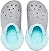 Crocs Unisex Men's and Women's Baya Lined Fuzz Strap Clog, Light Grey/Ice Blue, 6 US