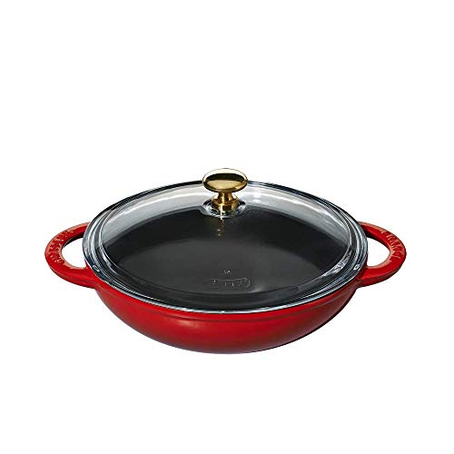 Wok pequeño esmaltado de hierro fundido Chasseur rojo 0.8 L miniatura 1