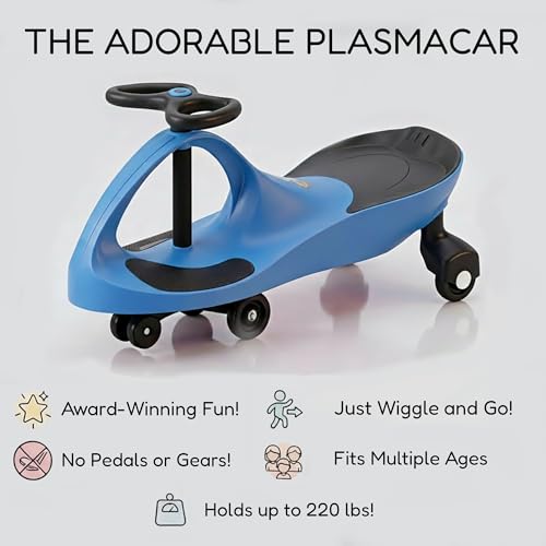 Image of The Original PlasmaCar by PlaSmart - Yellow - Ride On Toy, Ages 3 yrs and Up, No batteries, gears, or pedals, Twist, Turn, Wiggle for endless fun