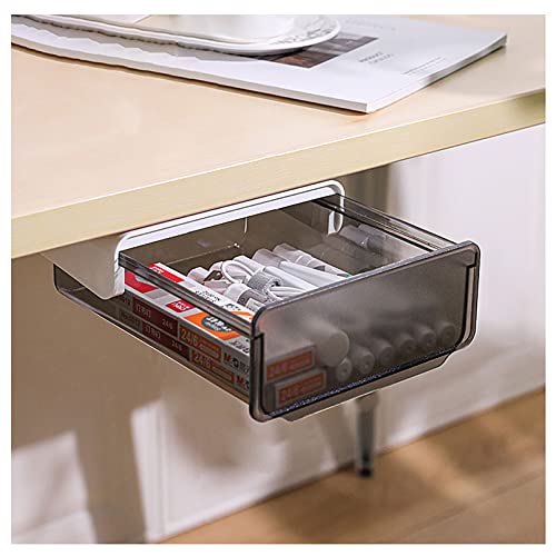 XJDZ Unter Der Schreibtischschublade, Unsichtbarer Büro-Organizer Transparente Aufbewahrungsbox Für Schreibwaren Zum Aufhängen Verstecktes Staubdichtes Regal (Color : B) Cover