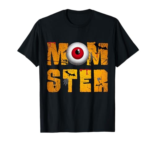 Funny mom monster spooky halloween momster maglietta