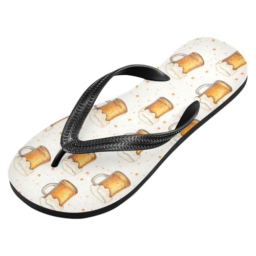 Flip Flop Sandals Beer Pattern Print for Men and Women for Beach Outdoor XS2