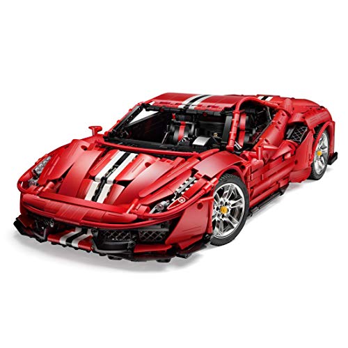 Italian Super Car 1:8, rot, 8-Zylinder, 3187 Teile (ferngesteuert, mit LED...