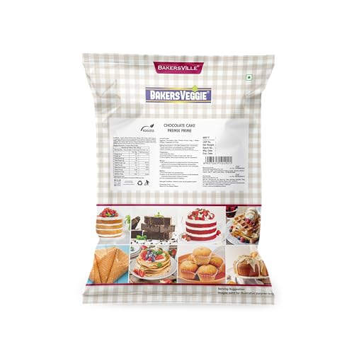 Bakersveggie Eggless Cake Premix, 1 Kg (Chocolate Cake Premix Prime)