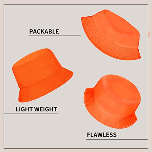 Image of Rosoz 1 & 2 Pack Bucket Hat for Women Men Summer Travel Beach Sun Hat Outdoor Cap Unisex Bucket Hats