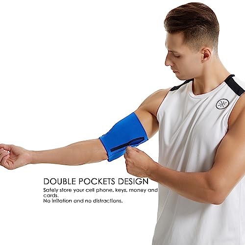 Hirui Running Armband Sleeve Universal Sports Armband Cell Phone Holder Armband For Exercise Workout, Compatible With Iphone 14/14Plus/Pro Iphone 13/12/11 Samsung Galaxy All Phones (Xl, Blue) #TOP3