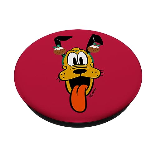 Disney Pluto Christmas Pudding Holiday Headband PopSockets Swappable PopGrip, Black - Image 2