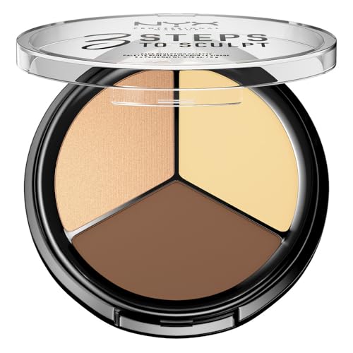 NYX PROFESSIONAL MAKEUP 3 Steps to Sculpt, Face Sculpting Contour Palette - Light - image 1