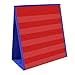 Tabletop Pocket Chart for Classroom, Small Double Sided Pocket Chart for Kids Learning at Home (Red-Blue)
