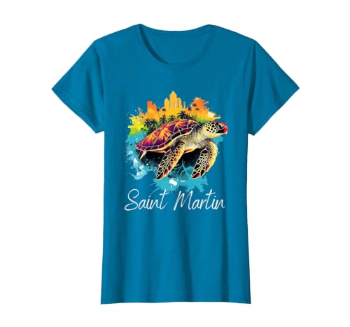 Saint Martin Island T-Shirt, Women, Sapphire Blue, Small