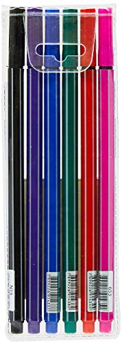 Kit Canetas Líquidas Fine, Bismark, PK00626, com 6 unidades Sortidas,