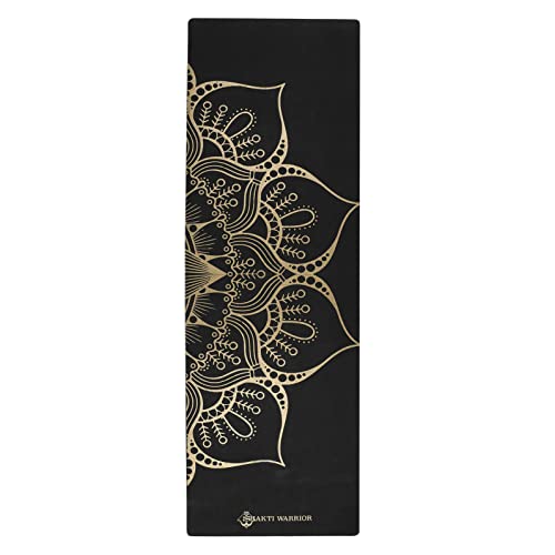 Shakti Warrior Sahasrara Cork Yoga mat - Artist Designed, Premium eco friendly mats, Non Slip, Non Toxic, Great for Regular & Hot Yoga, Pilates and Work out (72 inch x 24 inch x 3mm Thick)