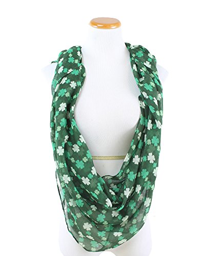 D&Y Women's St. Patrick's Day Lucky Clover Sheer Infinity Loop Scarf4