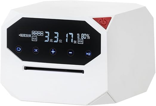 Automatic Card Shuffler and Dealer, 1-2 Decks, 360  Rotating Card Dealer Machine, Multiple Dealing Modes, Suitable for Parties, Parent-Child Activities, Amusement Centers, Outdoor Events White