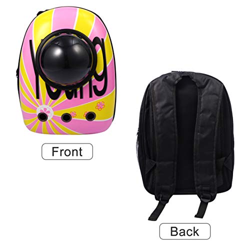 Mochila para gatos PRETYZOOM Mochila para transporte de animais de estimação com cápsula de bolha pa