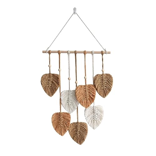 Avoik Tenture Murale En Macramé Boheme Tapisserie Murale En Macramé Faite à La Main Décoration Murale Dans l'appartement Chambre Décoration Murale, Marron