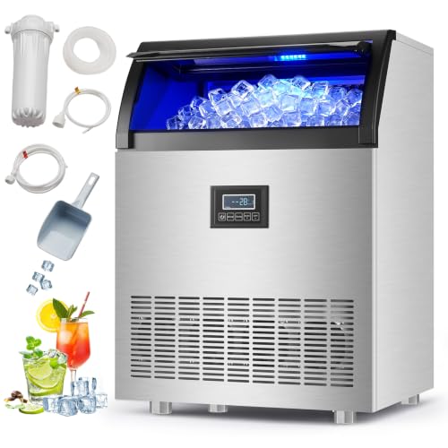 Image of Commercial Under Counter Ice Maker Machine 360Lbs /24H, 80Lbs Storage