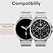 WINGLE Metal Bands for Galaxy Watch 8/8 Classic Band Samsung Galaxy Watch 8 Band 44mm 40mm 46mm Men Rugged Durable Armor Stainless Steel Strap Classy Elegant Casual Business Link Bracelet, Titanium