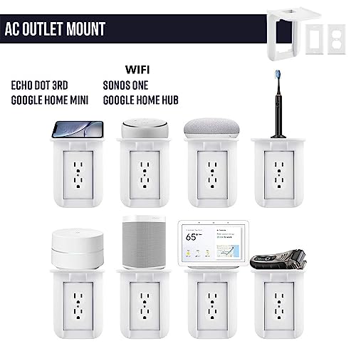 Soporte de pared universal compatible con altavoz inteligente y gestión de cables 2 piezas 6
