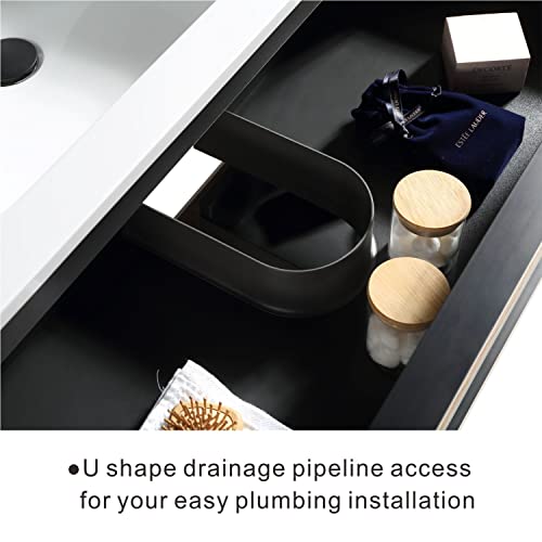 Jindoli 30 Inch Bathroom Vanity With Sink Combo, Floating Vanity Bathroom, Assembled Bathroom Vanity Cabinet Set, Wall Mounted Bathroom Vanity With Sink, 2 Drawers. #TOP5