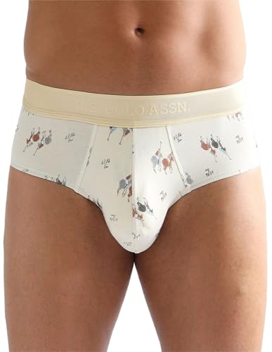 Image of U.S. Polo ASSN. Men PB005 Cotton Modal Printed Premium Underwear Brief -Pack of 1