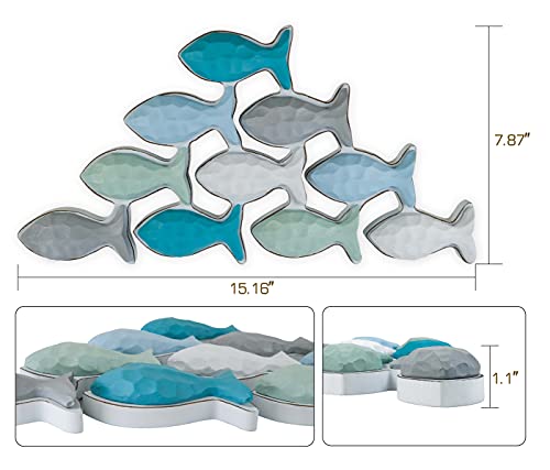 SAILINGSTORY Wooden Fish Wall Decor Coastal Beach Decoration for Home Lake House Decor Small - Image 2