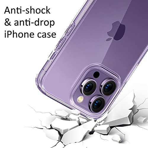 Image of GRIPP Neo Shock Absorbent Case Compatible with iPhone 14 Pro (6.1 inch) Drop Test Protection Ultra Tough Lightweight & Anti Shock Protection with Scratch Resistant Transparent Back Cover - Purple