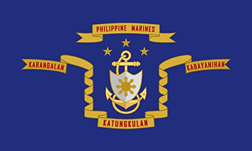 Drapeau Philippine Marine Corps pavillon paysage grand format horizontal - 2