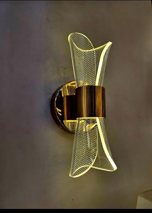 TRIPPING 12W Bowtie Shape Crystle Acrylic Infinity LED Wall Lamp Warm, White, Cool Light, Elegant Indoor Decorative Light