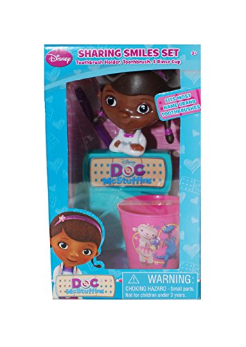 Disney Doc McStuffins Sparkling Smile Set Toothbrush Holder & Rinse Cup