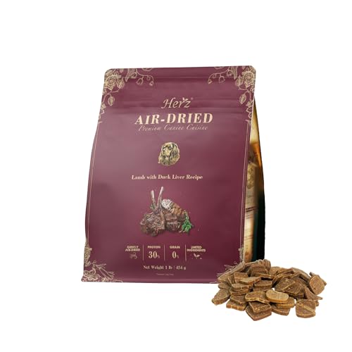 Herz Air-Dried Dog Food Lamb & Duck Liver Recipe 1 lb, All-Natural,...