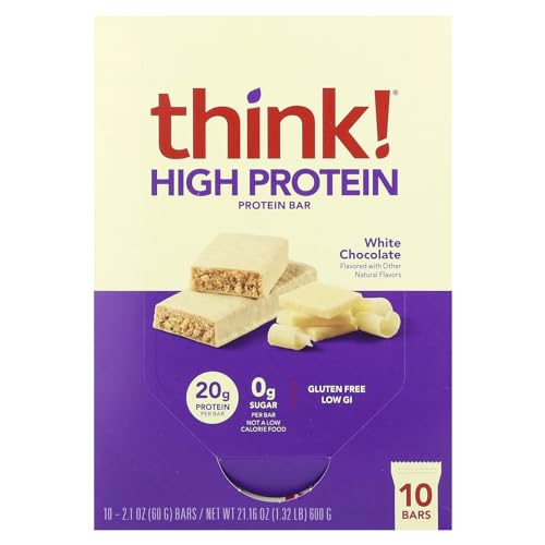 Think ! Barras altas en proteína, Chocolate blanco, 10 barras miniatura 1